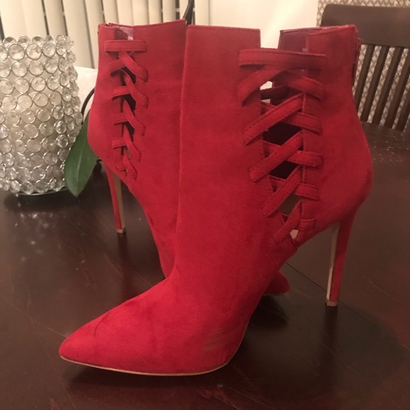 aldo red boots